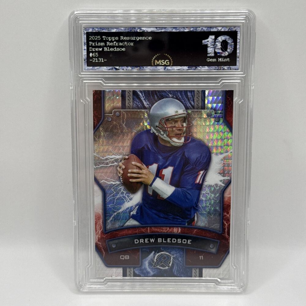 2024 Topps Resurgence #65 Drew Bledsoe Prism Graded 10 Gem Mint NFL Patriots